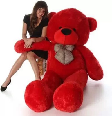 RSS SOFT TOYS 3 feet blue teddy bear - 90.7cm (Red)  - 89 cm(Red)