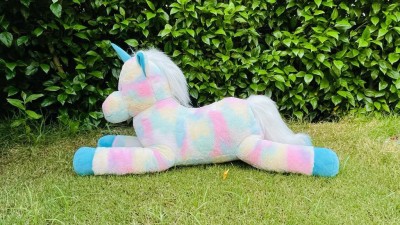 Fun Zoo Huggable Unicorn Soft Stuffed Toy High Quality Plush Toys For Kids  - 55 cm(Multicolor)