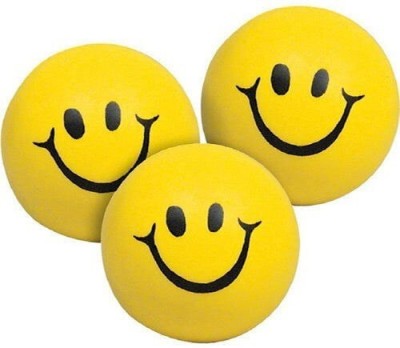 GAMLOID Smiley Face Sponge Squeeze Balls Stress Relief Playing Kids Adult  - 60 mm(Yellow)