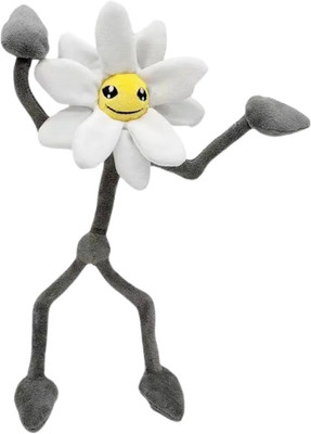TechMax Solution Cute Horror Funny White Flower Plush Toy  - 30 cm(White)