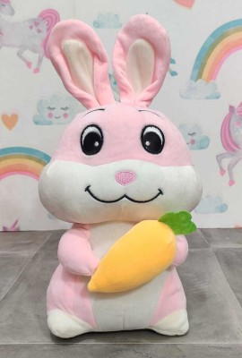 Teddy Daddy Carrot Rabbit Super Soft Toy (1 single piece)  - 35 cm(Pink)