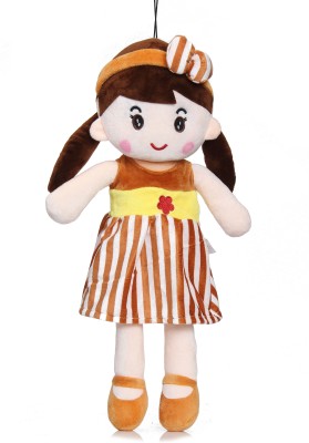 TOYTALES High Quality Huggable Cute Plush doll Stuffed Toy doll For Girls Birthday/ Plush Soft Toy For Baby Girls  - 40 cm(Brown)