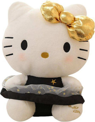 tinytotem Kawaii Soft Doll Toys,Black Gold Cat Stuffed Animals Toys  - 25 mm(Black)