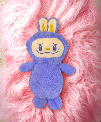 tinytotem Labubu toy keychain the monster doll blind box soft toy plushie for girls kids  - 30 cm(Purple)
