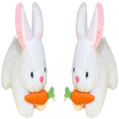 FUN2PLAY Cute Soft Rabbit With Carrot Combo - 27.4 cm (White)  - 27.04 cm(White)