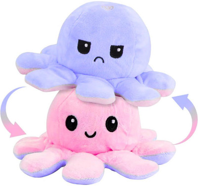HELLOBEAR Reversible Mini Octopus Cute Baby Plush  - 9 inch(Purple)