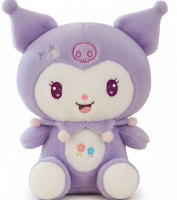 Kids Mandi Kawai Kuromi Teddy – Medium Size | Cute Plush Toy for Kids  - 30 cm(Mutlicolour)