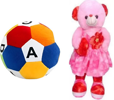 Nihan Enterprises Best Quality Super Soft Long Doll & Football Combo Toy for kids  - 40 cm(Multicolor)