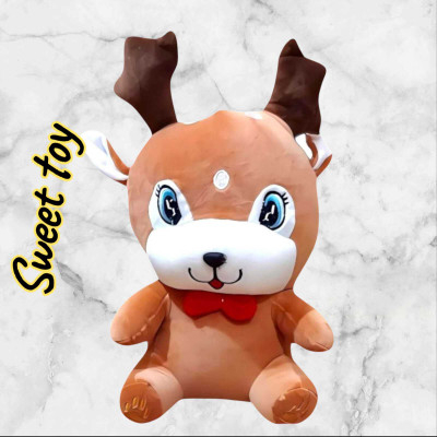 Luipui Deer Sweet Toy –Fluffy Stuffed , Ultra-Soft & Perfect Cuddle Toy  - 38 cm(Brown)