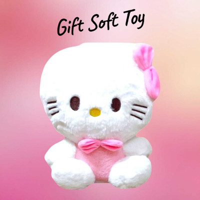 Luipui Cute Cat Gift Soft Toy – Fluffy & Huggable Stuffed Toys for Kids & Gifting  - 38 cm(Pink)