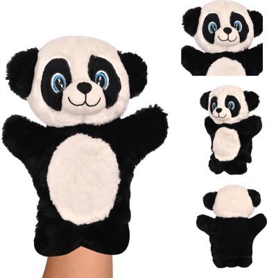 Besties Panda Hand Puppet Soft Toy Black Height  - 25 cm(Black)