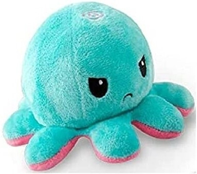 V VANTRA Octopus Plushie Reversible Soft Toys for Kids Baby Boys & Girls, Birthday Gift  - 16 cm(Blue, Pink)