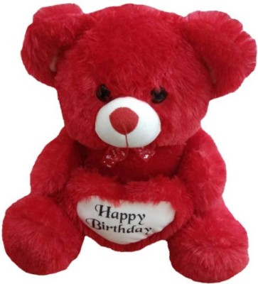 HOUSE OF COMMON Red Stuffed Spongy Hugable Cute Happy Birthday Teddy Bear  - 60 cm(Red)