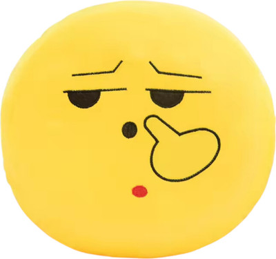 TechMax Solution Twelve Smile Cute Smiley Pillow Plush Toy  - 30 cm(Yellow)