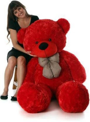devi traders MAKE IN INDIA 3 feet red teddy bear / Big very soft Red teddy bearyt19  - 90 cm(Red)