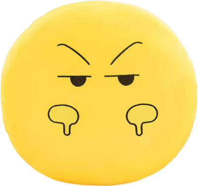 TechMax Solution Cute Smiley Pillow Plush Toy  - 45 cm(Yellow)