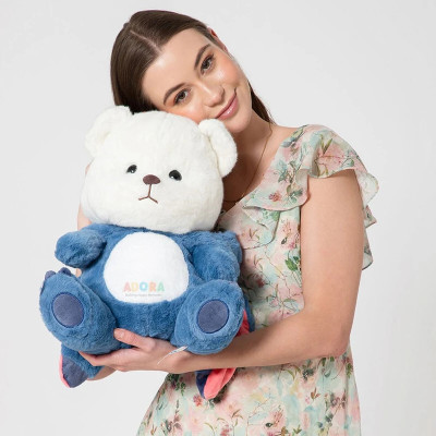 Adora  Soft toy teddy 25cm small  - 25 cm(Blue)