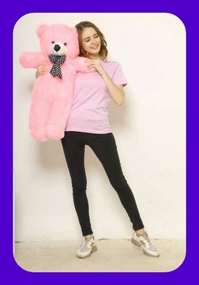 Abhinav toys Z_4 FEET cute and lovely teddy bear with lot of cuteness 120cm(PINK)_cls  - 120 cm(Pink)