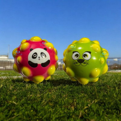 valuableplus 2Pc Crazy Soft Rubber Moon Bouncing Ball for Kids  - 7 cm(Multicolor)