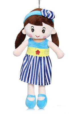 Khatu shyam Soft Huggable Beautiful Attractive Stuffed Doll for Girls  - 35 cm(Blue)