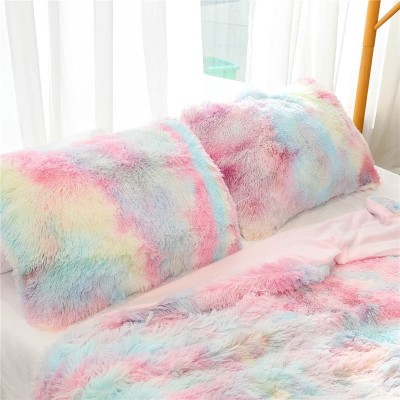 AVS Soft Fluffy Faux Fur Shaggy Pillow Cases Covers with Zipper Closure  - 40 cm(Multicolor)