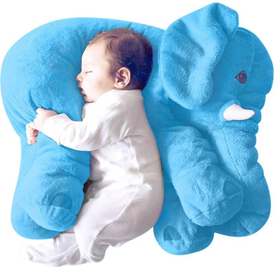DEAR BABY Microfibre Baby Pillow Pack of 1 Animals(Elephant blue)