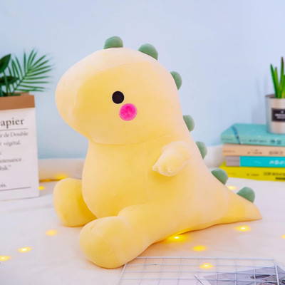 TechMax Solution Cute Stuffed Dinosaur Plush Soft Dino Stuffed Animals Dino Plush  - 30 cm(YELLOW GREEN)