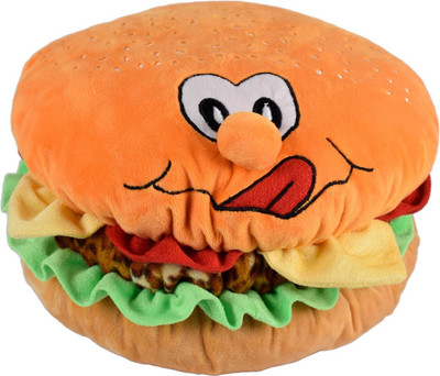 ULTRA Hamburger Cushion Shaped Soft Toy Multicolor  - 18 cm(Brown)