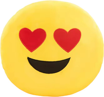 TechMax Solution Ten Smiley Cute Smiley Pillow Plush Toy  - 30 cm(Yellow)