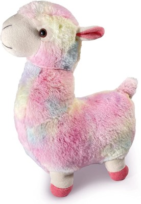 AVSHUB Standing Rainbow Alpaca Soft Stuffed Animal Cute Toy for Kids  - 20 cm(Multicolor)