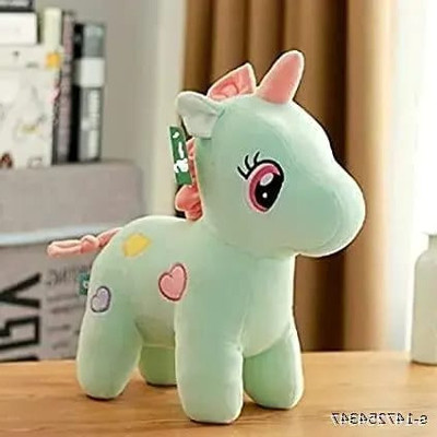 CREATURE Webby Plush Standing Giraffe Soft Toys for Kids  - 26 cm(Unicorn Green A)