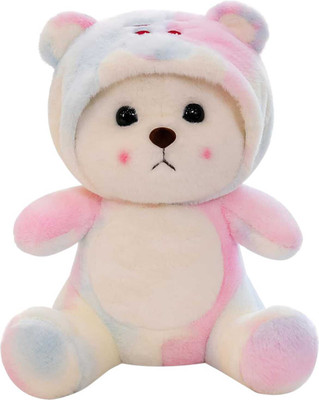 Toyovia Cute Multicolor Hoodie Teddy Soft Toy | Premium Quality Stuffed Toy for Kids  - 38 cm(Multicolor)