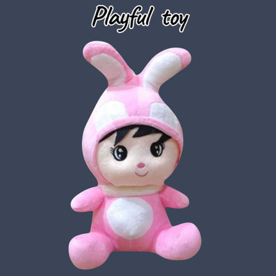 Luipui Cute Rabbit Playful Toy – Super Soft Fluffy Plush for Kids Toy  - 32 cm(Pink)