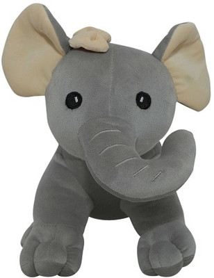 Hello Baby Bow Elephant Grey Plush Toy |Lovely plush toy|Stuffed plush toys gifts for kids  - 24 cm(Grey)