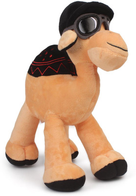 My Baby Excels Camel With Black Cap and Glasses Plush 30 cm  - 30 cm(Black, Brown)