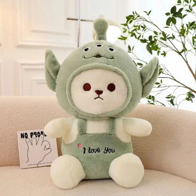 cuddlenest Cute Teddy Bear with Cap Soft Toy | Imported Plush Toy | Premium Gift for kids  - 30 cm(Green)