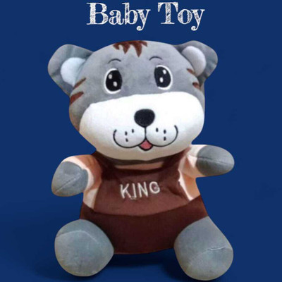 Luipui Tiger Baby Toy – Wild Jungle Premium Plush & Stuffed Toy for Kids  - 38 cm(Grey)