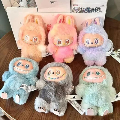 SHOPOGENIX Labubu Inspired Fluffy Plush Dolls – Cute Bunny Toy Set with Expressions  - 12 mm(Multicolor)