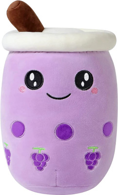 TechMax Solution Cute Boba Tea Plush Stuffed Bubble Tea Plushie  - 19.7 inch(Purple)