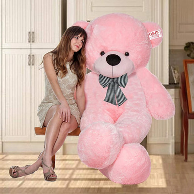 Osjs SOFT TOYS LOVER teddy bear size 3 feet  - 90.2 cm(Pink)