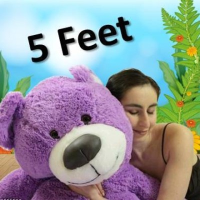 Krishna Creation 5 Feet Red Soft Toys |Soft Toys Girls, Teddy Bears Birthday Gift For Wife  - 150 cm(Purple)