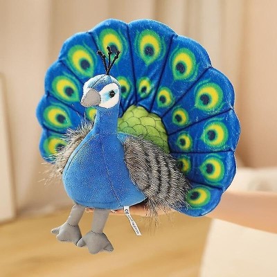 Toys R Us Animal Alley Beautiful Peacock Bird Soft Stuffed Plush Toy for Kids Boys & Girls Green 30cm  - 30 cm(Blue)