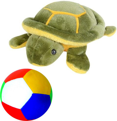 HELLOBEAR Green Tortoise and Ball soft Toy Cute Soft Animal Toy  - 28 cm(Green)
