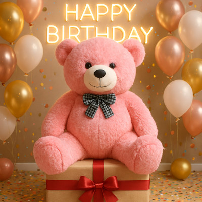 Krishna Creation 3 Ft Pink Teddy Bear Soft Stuffed Plush Toy Gift  - 90 cm(Pink)