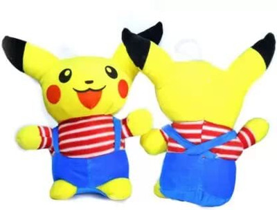 giftsrus Pikachu Soft Toy with Hanging for Car-Pack of 1 Stuffed Toy for Kid-35 cm  - 35 cm(Multicolor)