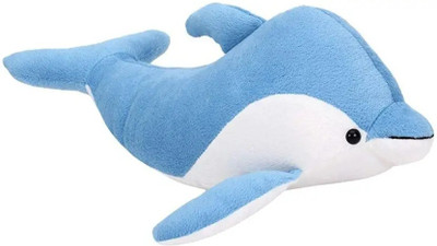 BestLook Colorful Stuffed Dolphin Fish Doll Soft Toy Kids Baby Plush Gift - 32 cm (Blue)  - 32 cm(Blue)