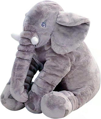 Playgenius Soft Toy Elephant Lovable huggable Cute Giant Life Size Teddy Bear  - 60 cm(Grey)