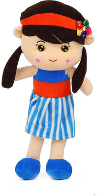BKDT Marketing Cute Huggable Doll Soft Toy for Girls Baby0/Kids | Stuffed Plush toy | Soft Doll  - 33.5 cm(Blue)