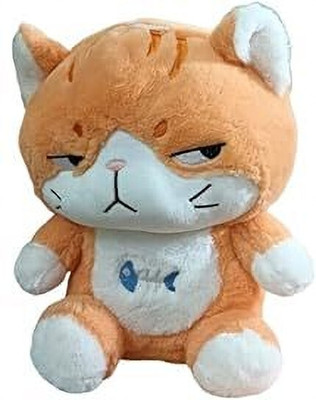 tinytotem Angry Fish Cat Huggable Soft Toy Teddy Bear Adorable Plush Toys  - 35 cm(Brown)