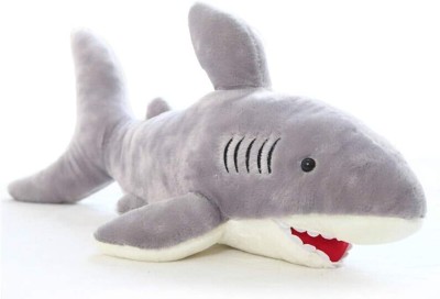 sthri creations Soft toys for Kids | Shark Soft Toys | Stuffed Animal Toy | 25 cm | Grey  - 16 cm(Grey)